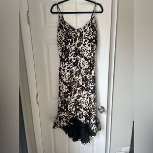 Betsey Johnson Black and Tan Animal Print Dress